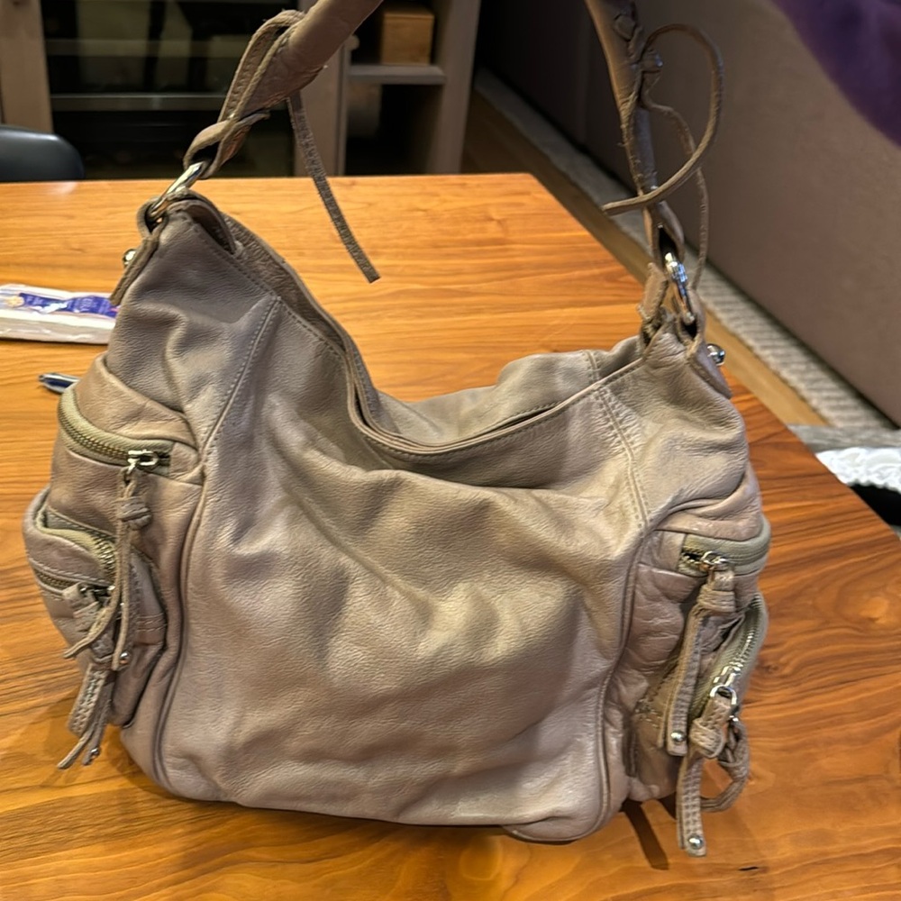 Tano for Barney’s grey/tan slouchy shoulder bag